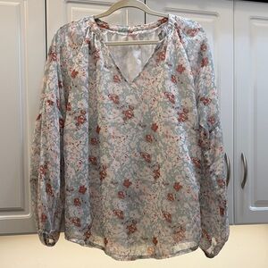 Floral V-Neck Blouse